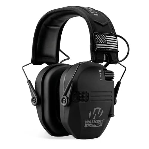 Walker's Razor Slim Electronic Muff - Black Patriot | 23dB Noise Reduction thumbnail 1