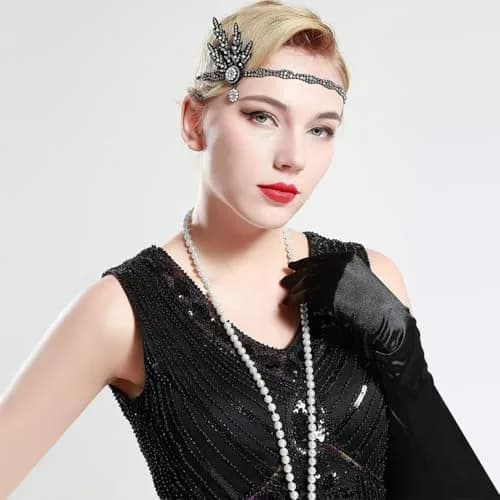 TINKSKY Fake Pearls Necklace Retro Pearls Long Necklace Chain with Lobster Clasp | Classic White thumbnail 3