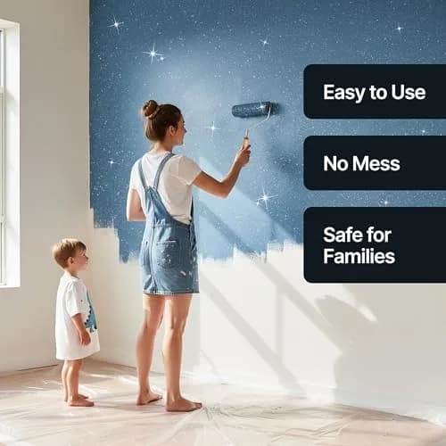 Hemway Silver Holographic Glitter Paint Additive for Walls 100g (3.5oz) | Shimmer Effect for Interior & Exterior Surfaces thumbnail 5