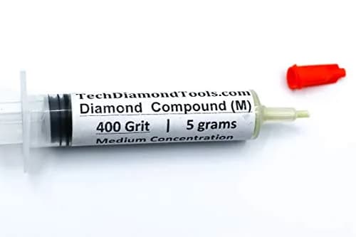 TechDiamondTools Diamond Polishing Paste Kit — 5 Grits (400 to 1050) | USA Made | Oil-Based Syringes | Complete Lapping & Stropping Set for Metal, Glass, Gemstone, Knife, Jewelry | 25% Diamond Powder thumbnail 7
