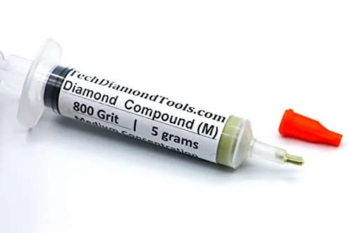 TechDiamondTools Diamond Polishing Paste Kit — 5 Grits (400 to 1050) | USA Made | Oil-Based Syringes | Complete Lapping & Stropping Set for Metal, Glass, Gemstone, Knife, Jewelry | 25% Diamond Powder thumbnail 8