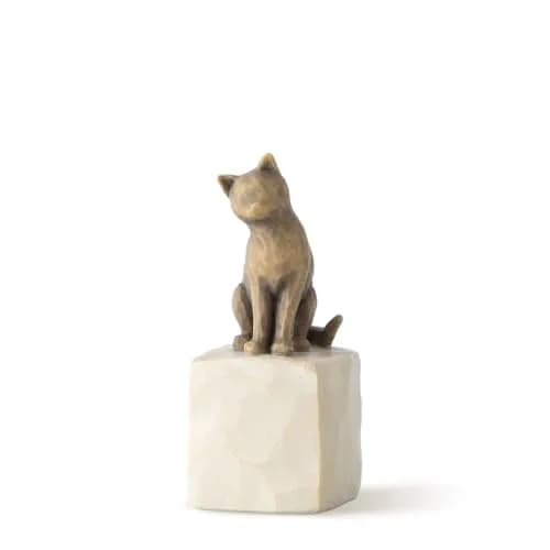 Willow Tree Love My Cat (Dark) Sculpted Hand-Painted Figurine | Handcrafted Resin Cat Decor thumbnail 1