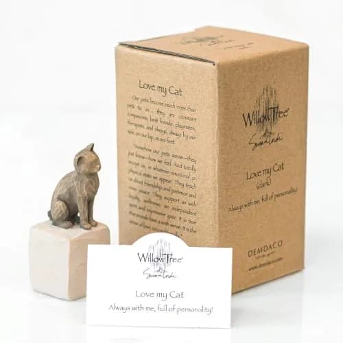 Willow Tree Love My Cat (Dark) Sculpted Hand-Painted Figurine | Handcrafted Resin Cat Decor thumbnail 6
