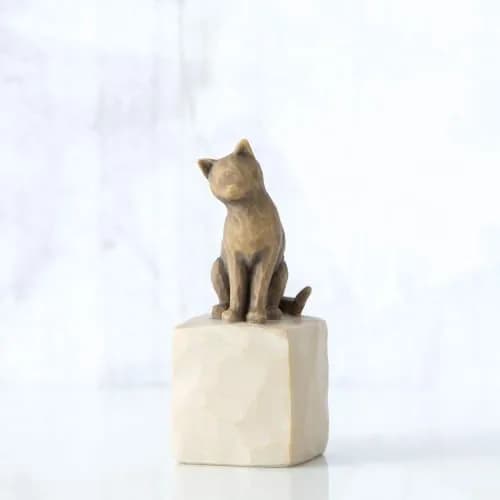 Willow Tree Love My Cat (Dark) Sculpted Hand-Painted Figurine | Handcrafted Resin Cat Decor thumbnail 2