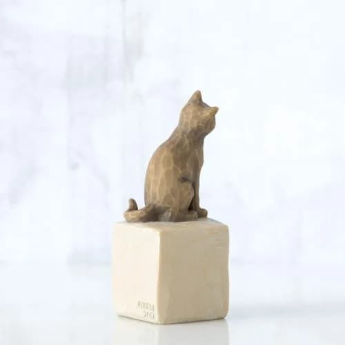 Willow Tree Love My Cat (Dark) Sculpted Hand-Painted Figurine | Handcrafted Resin Cat Decor thumbnail 3