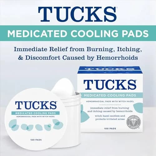 TUCKS Medicated Cooling Pads 100 Count | Witch Hazel Hemorrhoid Treatment thumbnail 2