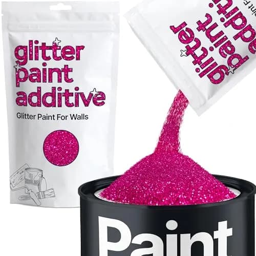 Hemway Dark Rose Pink Glitter Paint Additive for Walls 100g (3.5oz) | Shimmer Effect for Interior Surfaces thumbnail 1