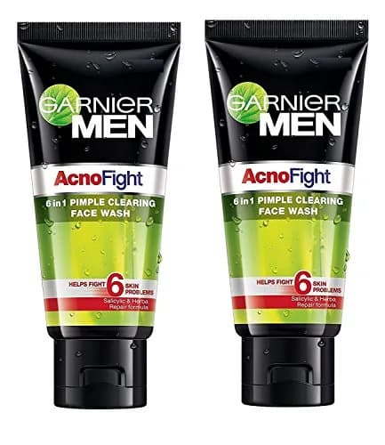Garnier Men's Acno Fight Face Wash 100ml (Pack of 2) for Acne Prone Skin | Deep Cleansing & Oil Control thumbnail 1