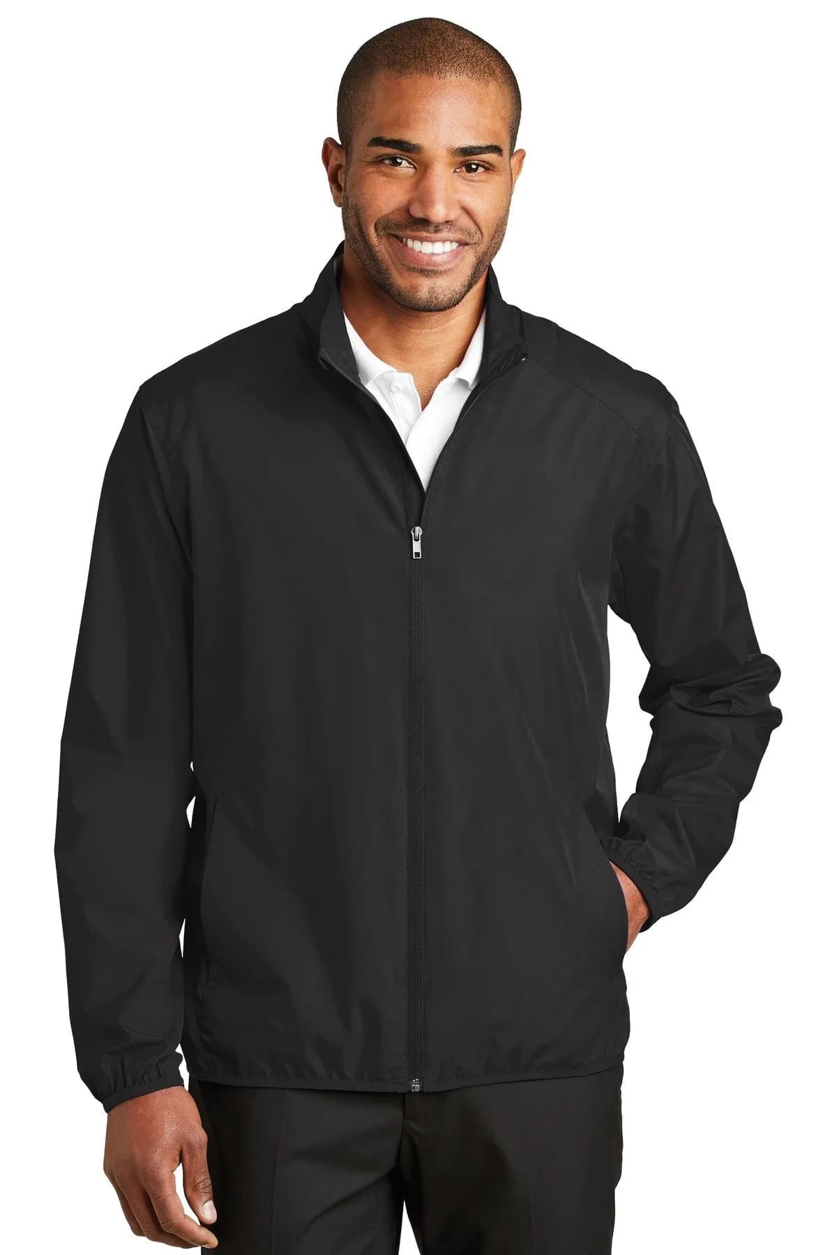 Port Authority Zephyr Full-Zip Jacket | Wind & Water-Resistant, Lightweight, Adult Unisex, Black, Medium