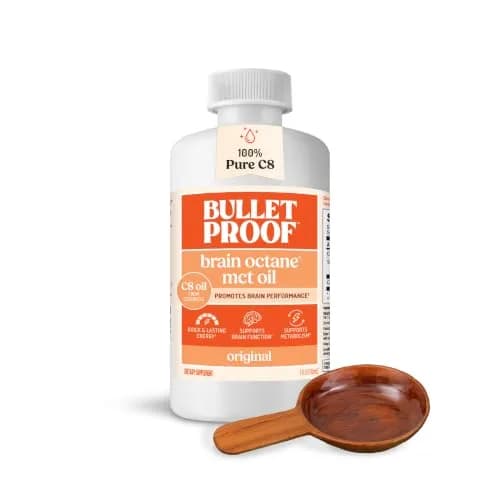 Bulletproof Brain Octane C8 MCT Oil 89ml (3 Fl Oz) | Pure Coconut Oil for Keto Energy thumbnail 1