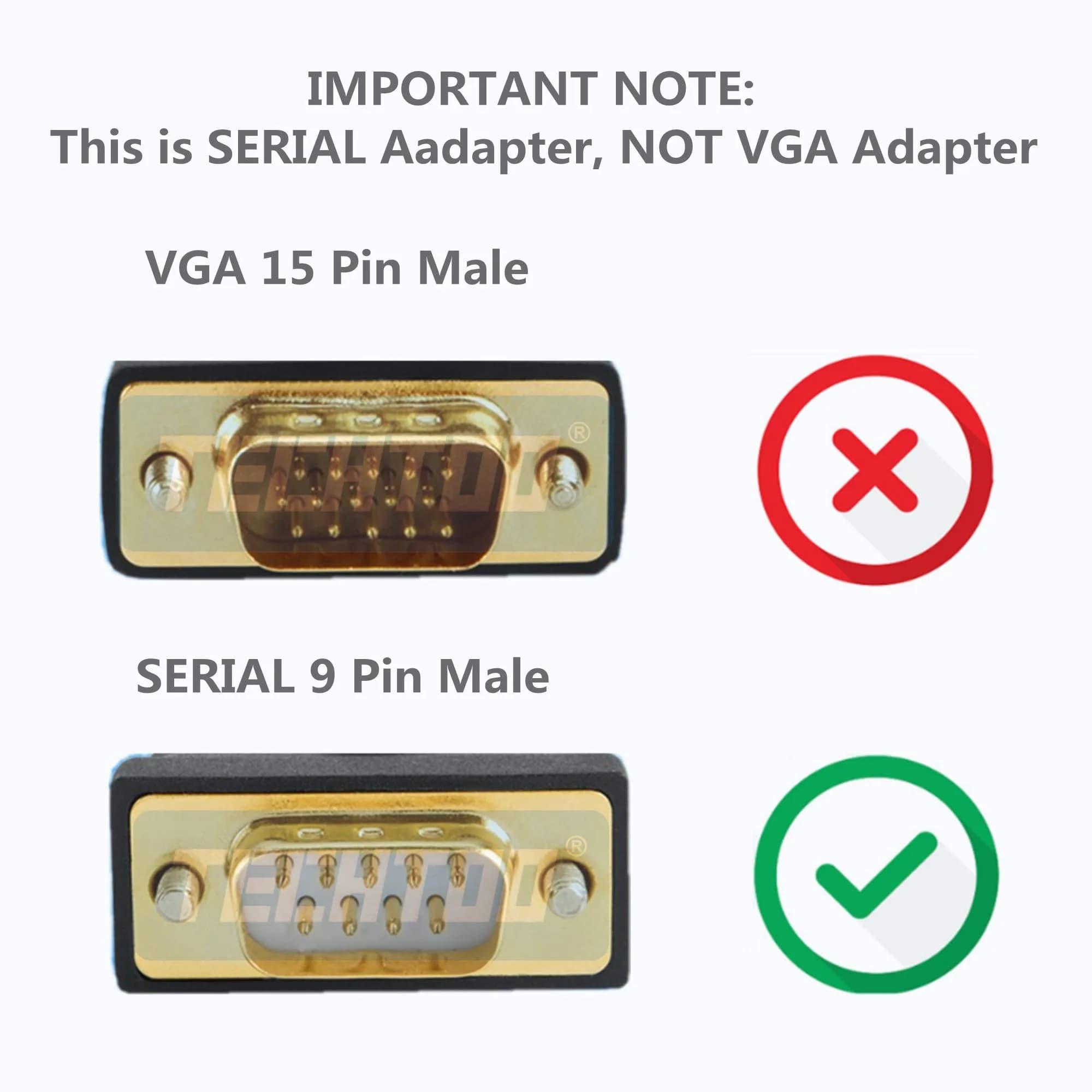 TECHTOO FTDI Chip USB to RS232 Serial Adapter Cable DB9 Male to Male with Thumbscrews | 1 Mbps Data Transfer - view 8