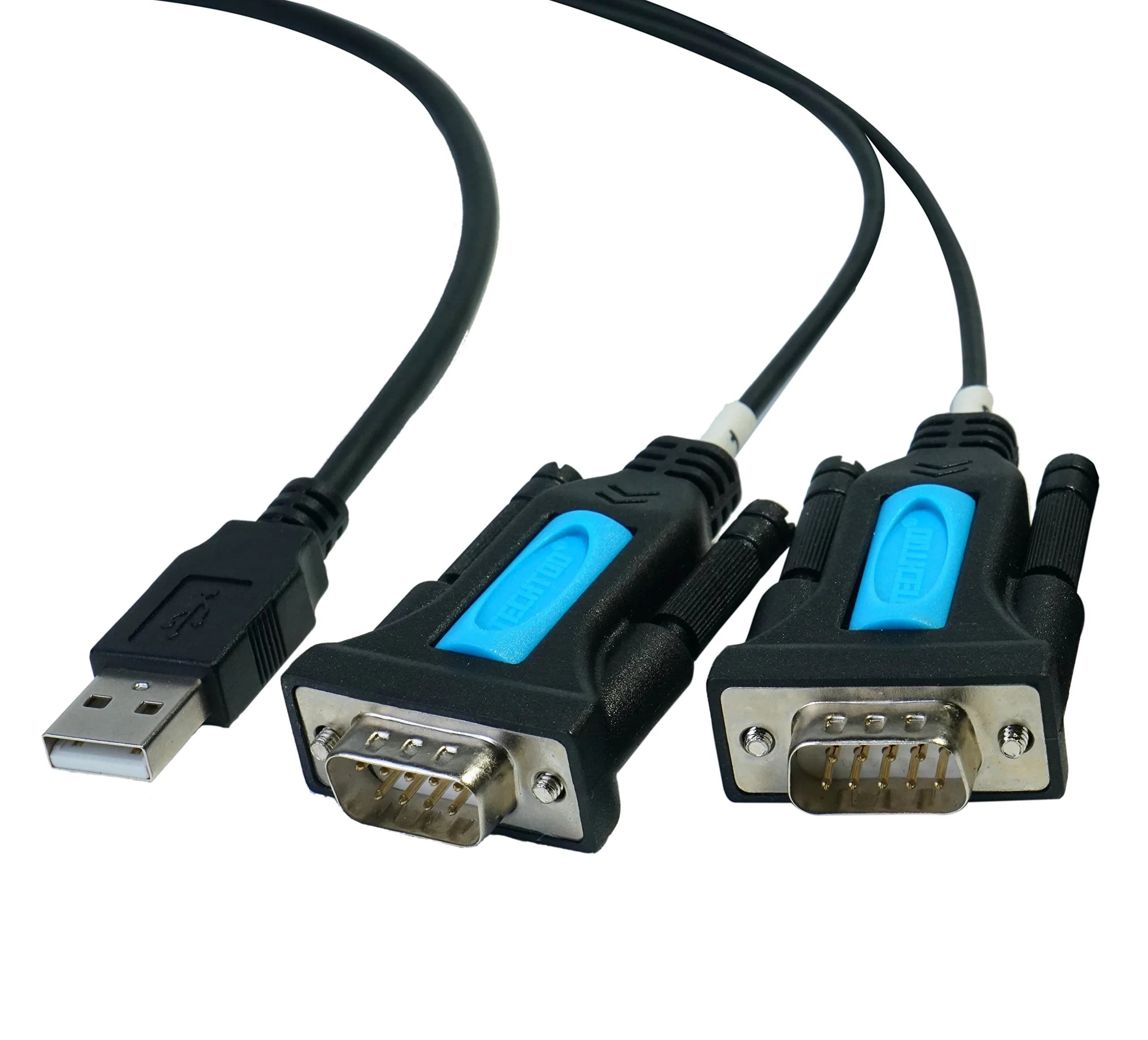 TECHTOO FTDI Chip USB to RS232 Serial Adapter Cable DB9 Male to Male with Thumbscrews | 1 Mbps Data Transfer - view 9