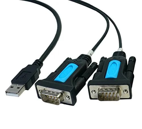 TECHTOO FTDI Chip USB to RS232 Serial Adapter Cable DB9 Male to Male with Thumbscrews | 1 Mbps Data Transfer thumbnail 9