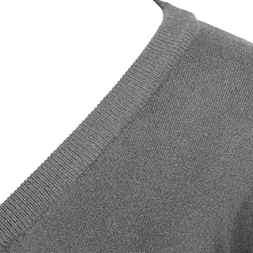 Urban CoCo Women's Cropped Cardigan V-Neck Button Down Sweater 3/4 Sleeve (S, Heather Gray) | Lightweight Knit for Women thumbnail 4