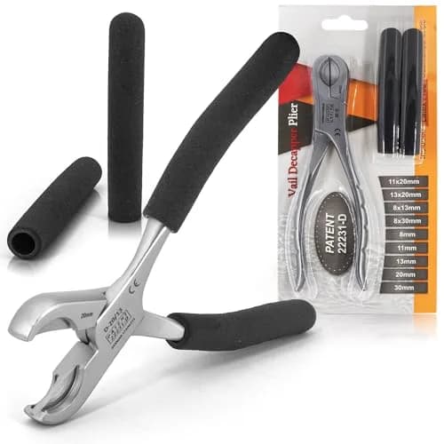 Scientific Labwares Dual Action Decapper Pliers for 11mm & 20mm Vials | Heavy Duty Stainless Steel thumbnail 1