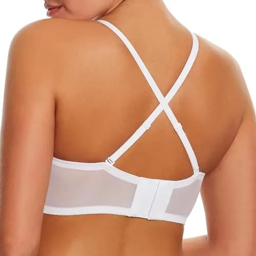 Maidenform Pure Comfort Lace Bralette, Padded Wireless Longline Halter | Soft Foam Cups, Convertible, Plus Size thumbnail 4
