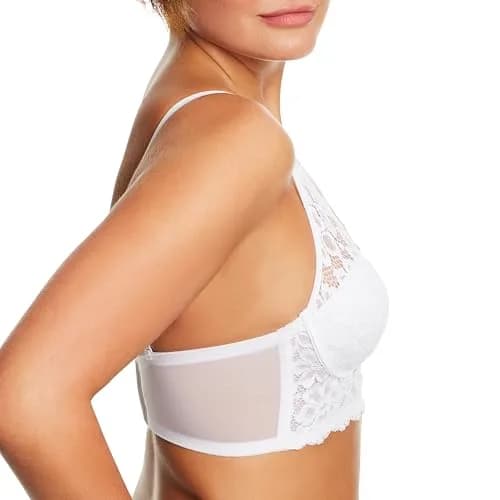 Maidenform Pure Comfort Lace Bralette, Padded Wireless Longline Halter | Soft Foam Cups, Convertible, Plus Size thumbnail 2