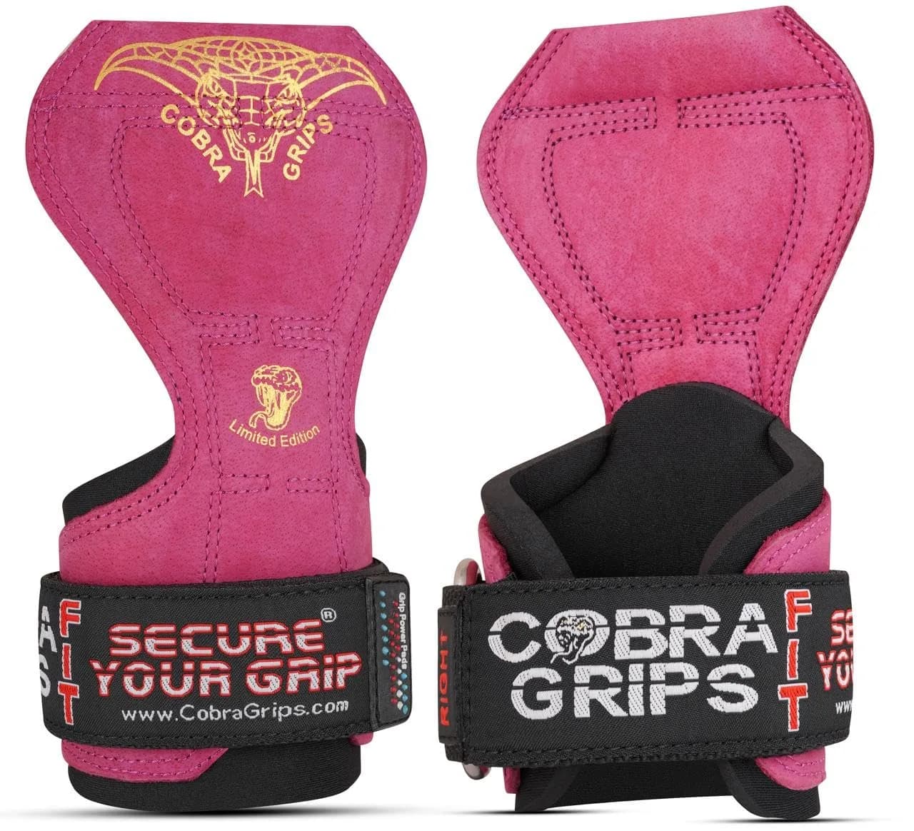 Cobra Grips FIT Red Leather Weight Lifting Gloves with Wrist Wraps - 4.25-7.0" Wrist - view 3