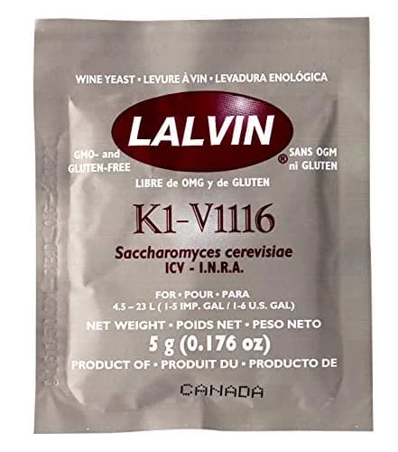 Lalvin L50 K1-V1116 | Wine Yeast for Fruit & Grape Wines | 5g | Neutral Fermentation (100-120 chars) thumbnail 1