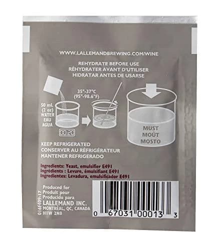 Lalvin L50 K1-V1116 | Wine Yeast for Fruit & Grape Wines | 5g | Neutral Fermentation (100-120 chars) thumbnail 2