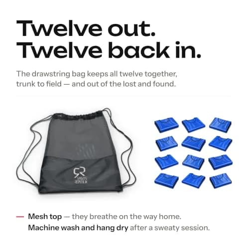 SportsRepublik Pinnies for Sports 12-Pack | Thick & Opaque Soccer & Football Bibs, Adult & Kids, 14 Bright Colors thumbnail 6