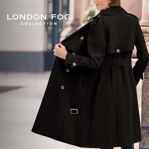 London Fog Womens Double-Breasted Trench Coat X-Small Black | Windproof & Water-Resistant thumbnail 6
