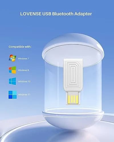 LOVENSE Dongle USB Bluetooth Adapter for PC Laptop Desktop Computer, White | Plug and Play for Windows 7/8/10/11 thumbnail 2