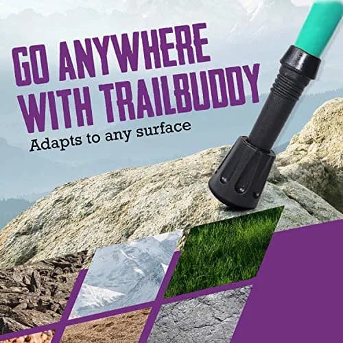 TrailBuddy Walking Stick Tips - Pack of 6 Replacement Rubber Cane Tips Fit Most Trekking & Hiking Poles w/Shock Absorption, Grip & Traction Protectors - 11mm Diameter thumbnail 6