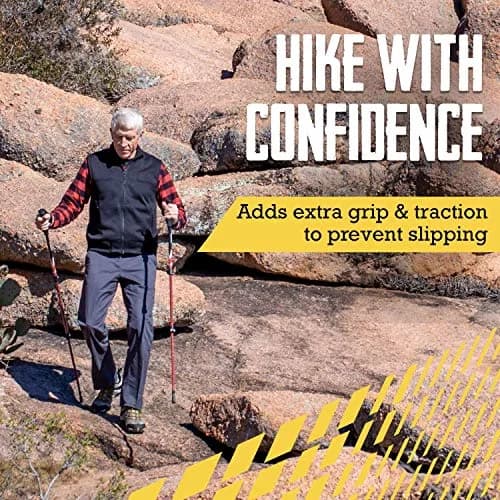 TrailBuddy Walking Stick Tips - Pack of 6 Replacement Rubber Cane Tips Fit Most Trekking & Hiking Poles w/Shock Absorption, Grip & Traction Protectors - 11mm Diameter thumbnail 7