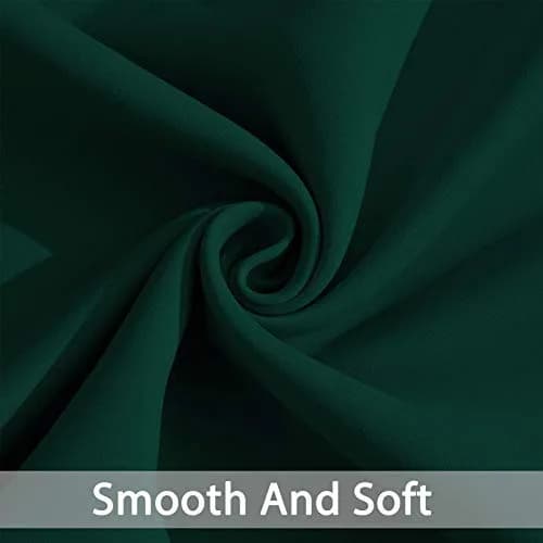 Yakamok Room Darkening Curtains 52x84 inch Dark Green | Elegant Modern Grommet Panel Set thumbnail 4