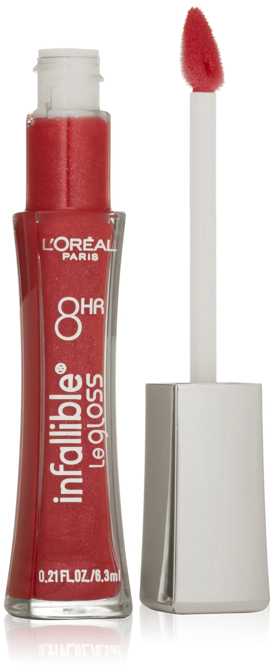 L'Oreal Paris Infallible 8 HR Pro Gloss Cherry Flash 0.21 Fl Oz | Long-lasting, Hydrating Lip Gloss for Women