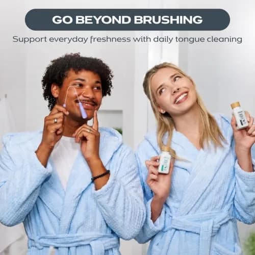 drTung's Stainless Steel Tongue Scraper 2 Pack | Gentle & Effective Oral Hygiene thumbnail 6