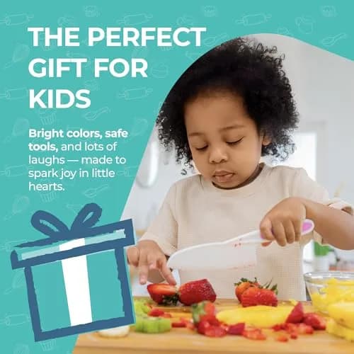 Tovla Jr. Kid Safe Knife Set for Real Cooking | Toddler Knives | Ages 4-12 | 3-Piece Set, 28cm (11 inches) thumbnail 8