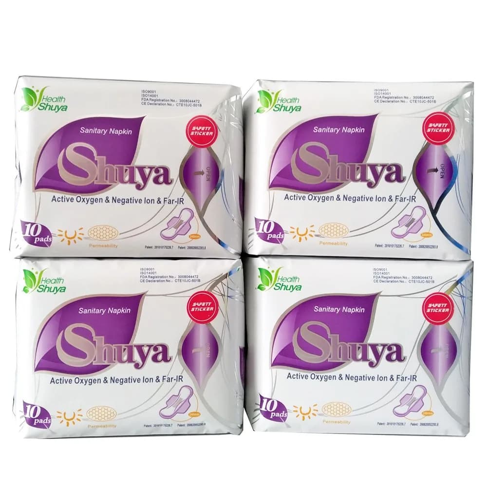 SHUYA Feminine Care Pads Regular & Overnight | High Absorbency, Active Oxygen, Anion, 245-330mm - main product image