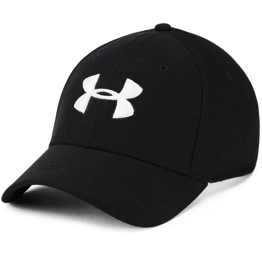 Under Armour Men's Blitzing 3.0 Cap, Small/Medium | Structured Low Profile Fit with Microthread Breathability — Black (001)/White / Small-Medium