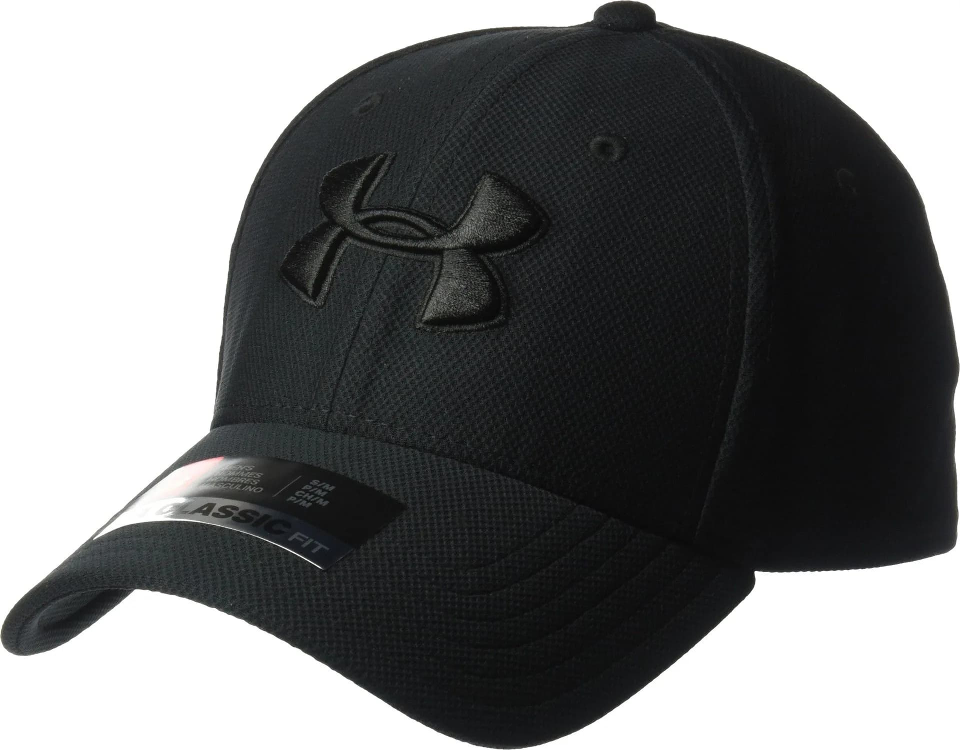 Under Armour Men's Blitzing 3.0 Cap, Small/Medium | Structured Low Profile Fit with Microthread Breathability — Black/ Black/ Black