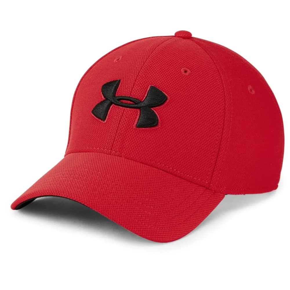 Under Armour Men's Blitzing 3.0 Cap, Red (600)/Black, Medium/Large | Structured Fit with Microthread Breathability