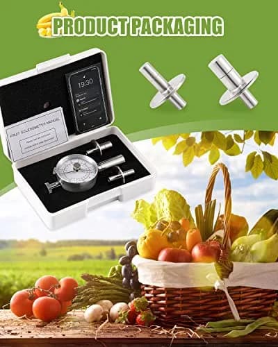 NEWTRY Fruit Penetrometer Handheld Hardness Tester with 2 Types of Probes | Precise Fruit Hardness Measurement thumbnail 7