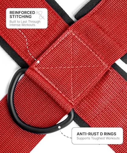DMoose Fitness Neck Harness Red with 30" Steel Chain | Neck Exerciser & Trainer for Weight Lifting thumbnail 4