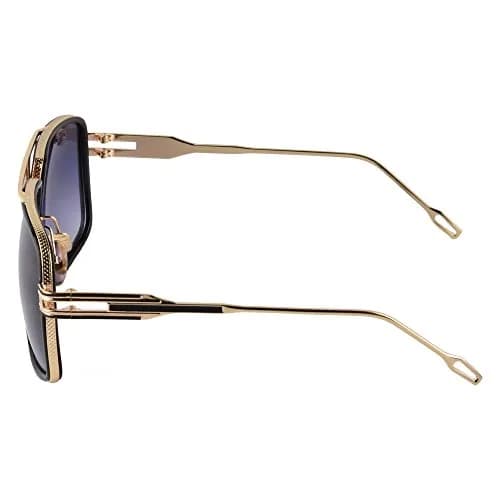 GOBIGER Aviator Sunglasses for Men Gold/Gradient Grey Lens | 59mm (2.32in) Lens Width thumbnail 4