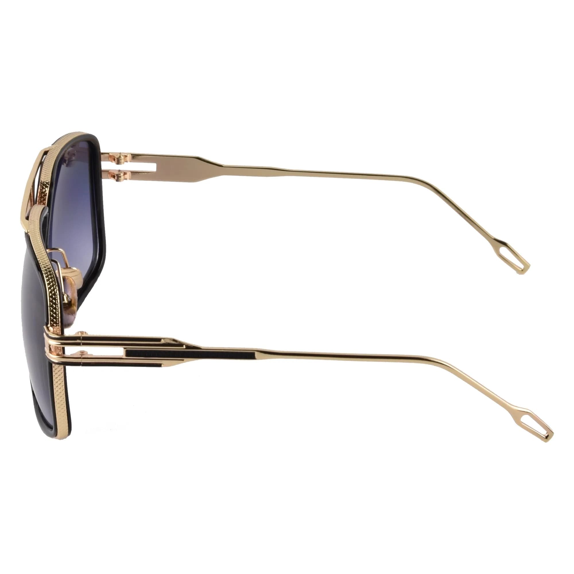 GOBIGER Aviator Sunglasses for Men Gold/Gradient Grey Lens | 59mm (2.32in) Lens Width - view 4