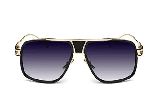 GOBIGER Aviator Sunglasses for Men Gold/Gradient Grey Lens | 59mm (2.32in) Lens Width thumbnail 3