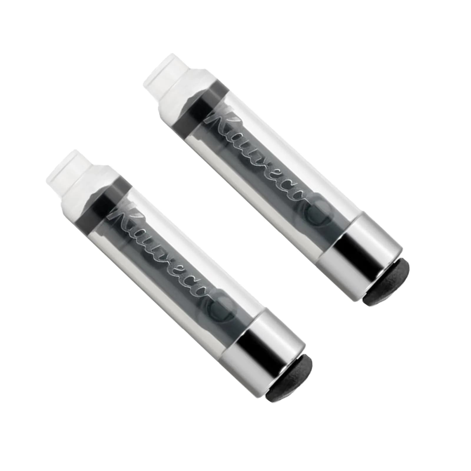 Kaweco Mini Converter Sport 2 Pack | Refillable Fountain Pen Ink Supply — Black/ Clear