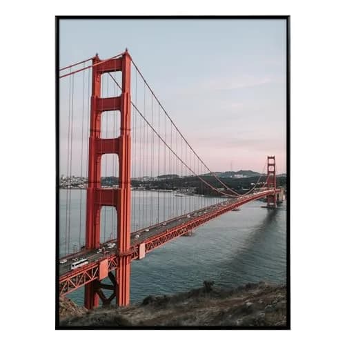 Frametory 18x24 Black Aluminum Poster Frame Tempered Glass | Modern Wall Decor (70-120 chars) thumbnail 1