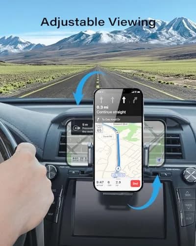 APPS2Car Sturdy CD Slot Phone Mount with One Hand Operation Design, 11.7 cm (4.6 in) | Secure Grip for Safe Driving thumbnail 4
