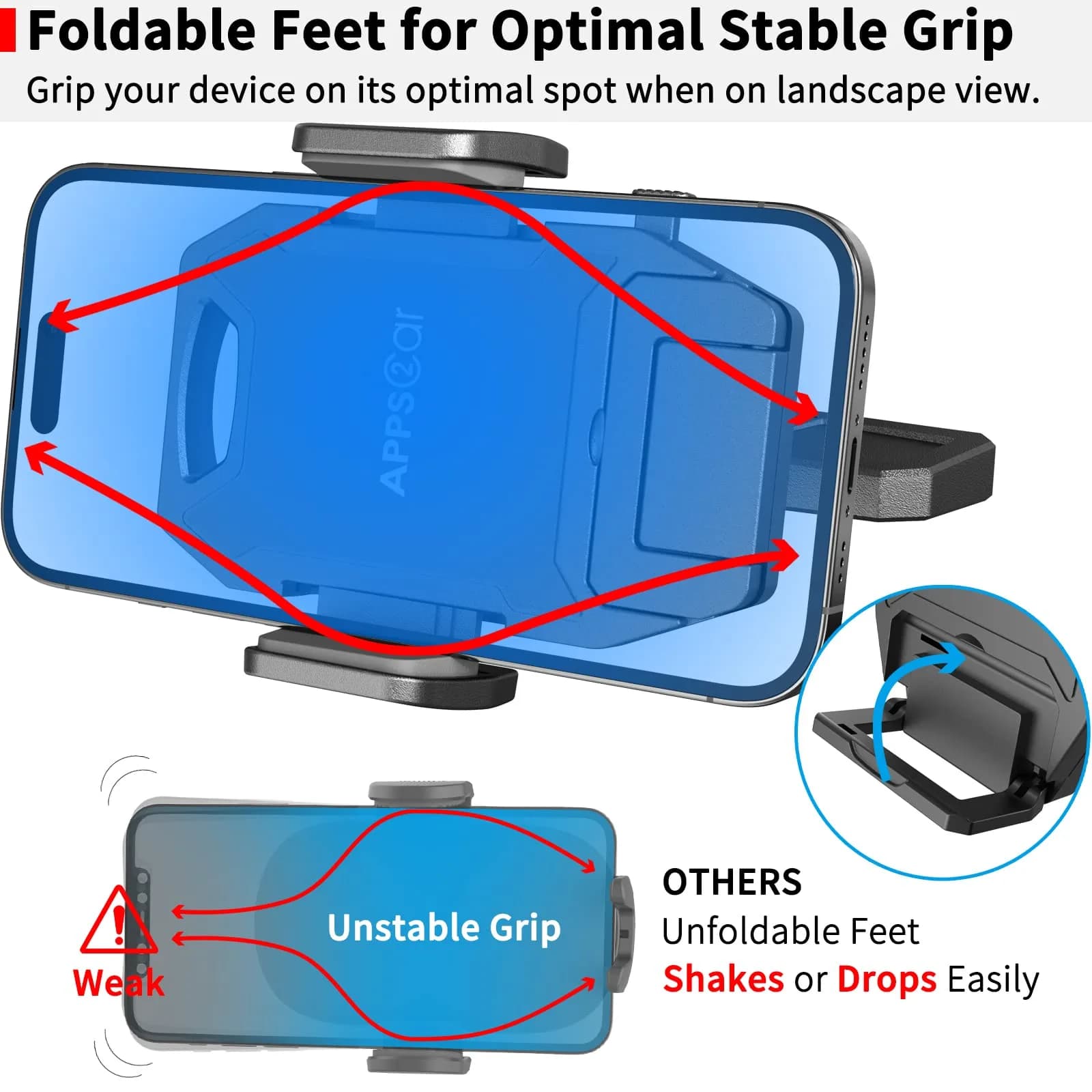 APPS2Car Sturdy CD Slot Phone Mount with One Hand Operation Design, 11.7 cm (4.6 in) | Secure Grip for Safe Driving - view 8