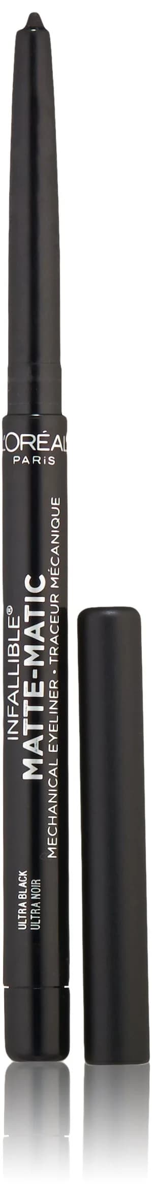 L'Oreal Paris Infallible Matte-Matic Mechanical Eyeliner, Ultra Black | 24HR Smudge-Resistant Waterproof Gel