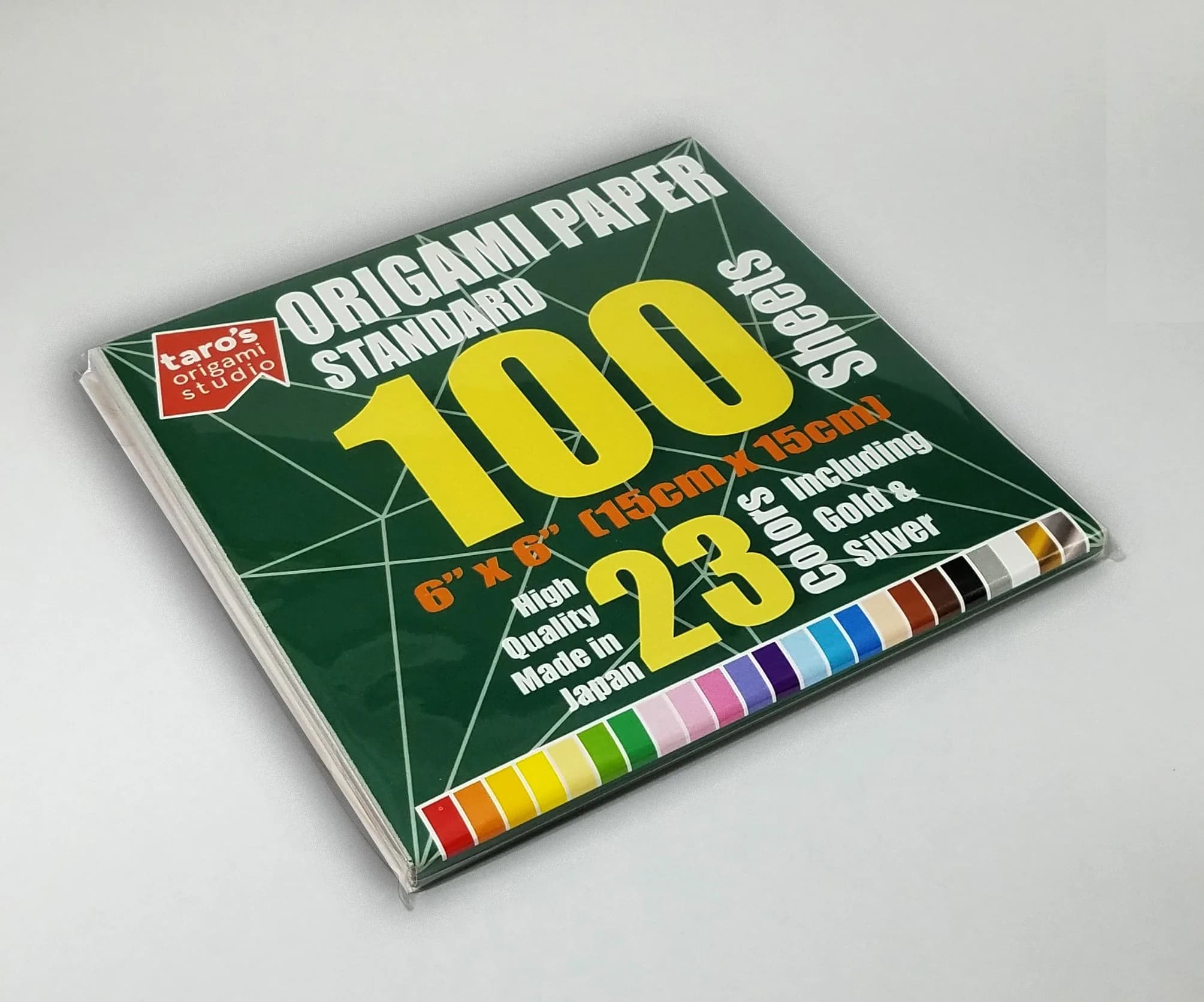 Taro's Origami Studio Standard 6 Inch Square Paper 100 Sheets (15.24 cm) | 23 Colors Including Gold & Silver - view 3