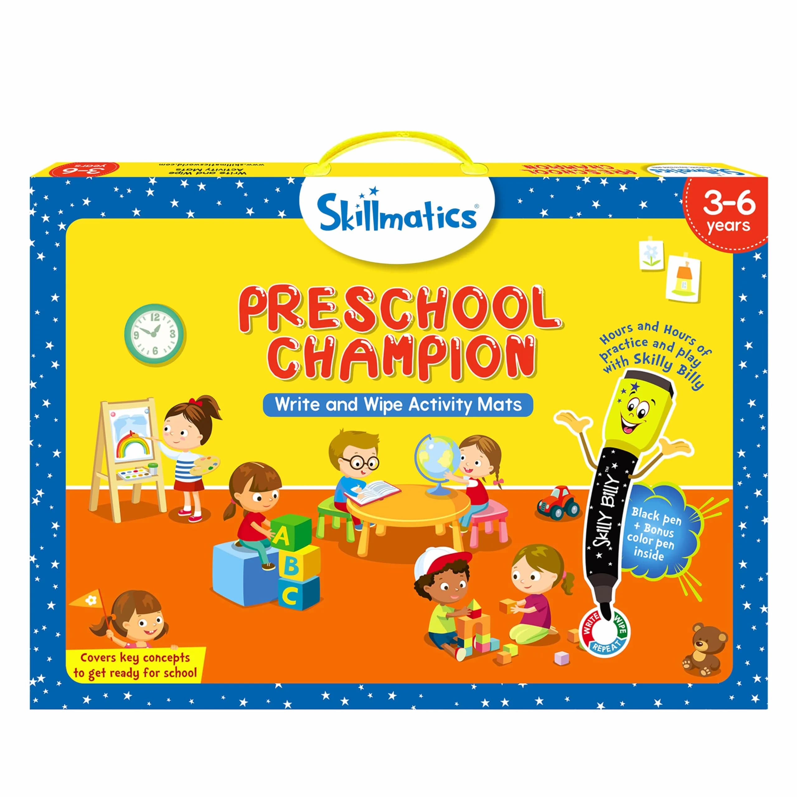 Skillmatics Preschool Champion Educational Game – Reusable Activity Mats with 30 Activities | Ages 3+