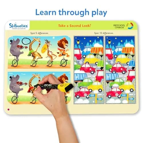 Skillmatics Preschool Champion Educational Game – Reusable Activity Mats with 30 Activities | Ages 3+ thumbnail 4